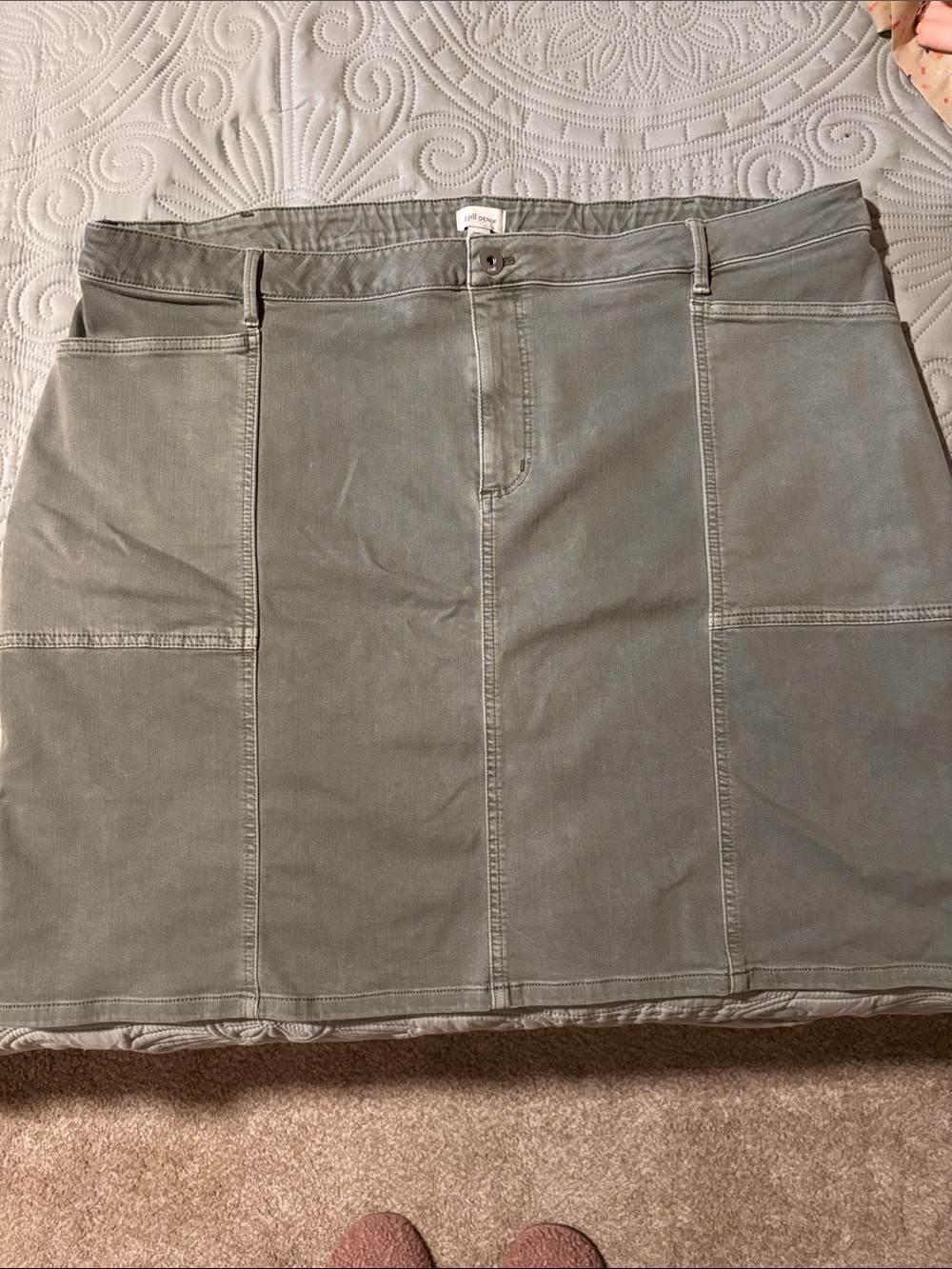 J. Jill Women’s Denim Olive Skirt